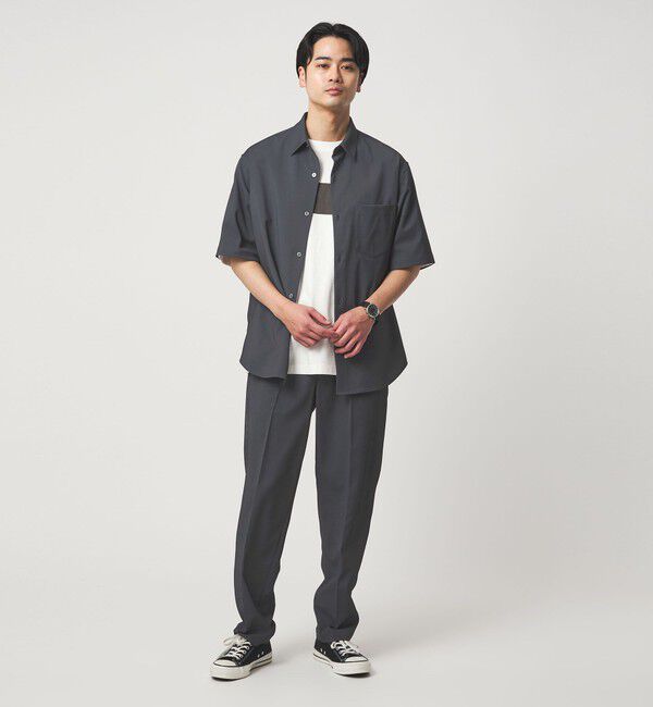 UNITED ARROWS green label relaxing「ポリエステル ドビー ジャストルーズ 半袖 シャツ -接触冷感・吸水速乾・ストレッチ-」|シャツ・ブラウス|