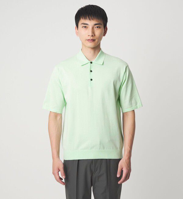 UNITED ARROWS green label relaxing「A+ プレーン 18G 半袖ニット ポロシャツ -ウォッシャブル-」|ポロシャツ|