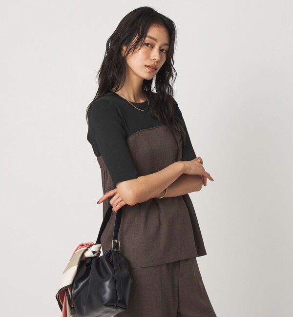 UNITED ARROWS green label relaxing「ネップツイル ドッキング プルオーバー ウォッシャブル」|シャツ・ブラウス|