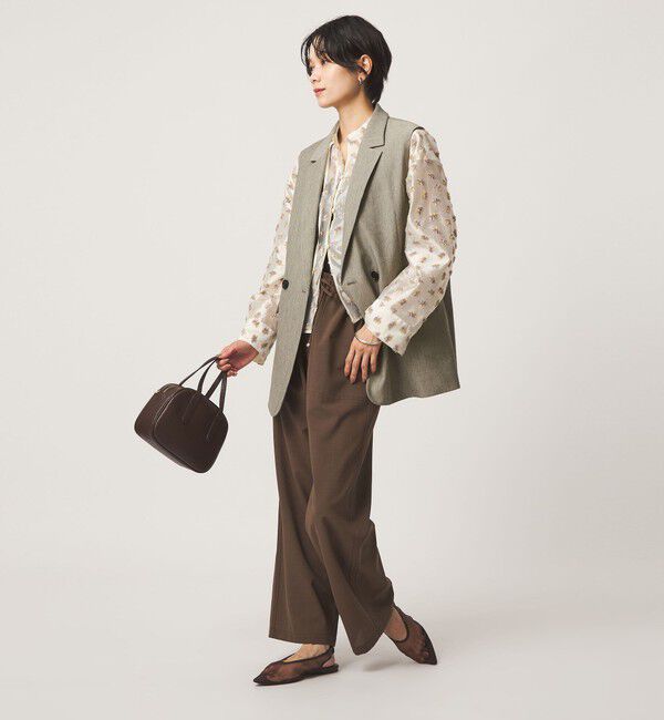 UNITED ARROWS green label relaxing「ツイードライク ジレ マシンウォッシャブル 帯電防止 」|ベスト・ジレ|