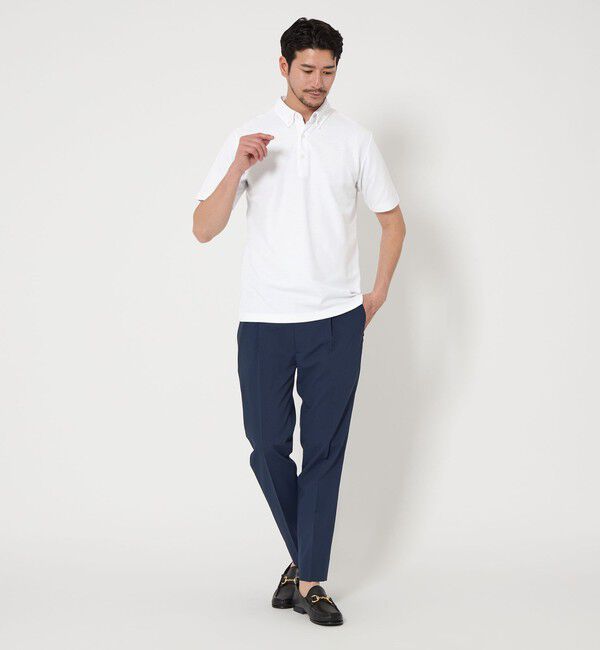 BEAUTY&YOUTH UNITED ARROWS「【WEB限定 WARDROBE SMART】ステイ クリーン ピケ BD ポロシャツ【抗菌防臭】」|ポロシャツ|