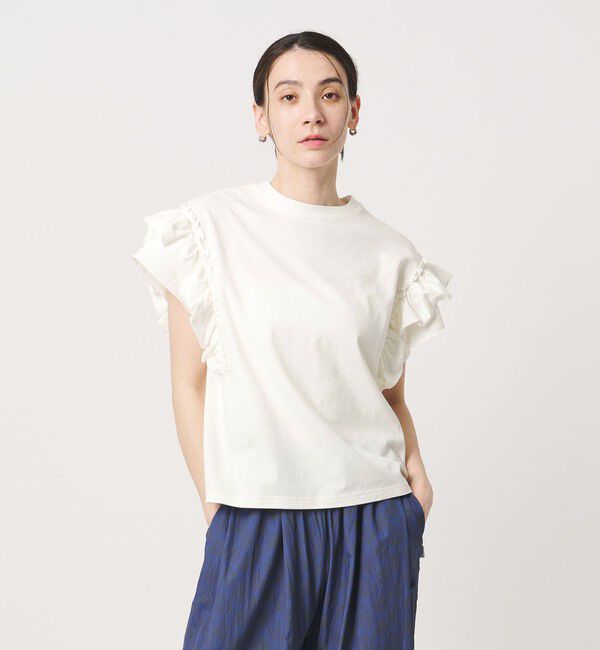 BEAUTY&YOUTH UNITED ARROWS「コットンフリル ショートスリーブ カットソー」|Tシャツ・カットソー|