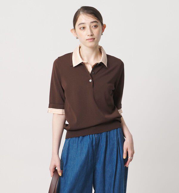 UNITED ARROWS「ポロコンビ 4WAY ニット ‐ウォッシャブル‐」|ニット・セーター|