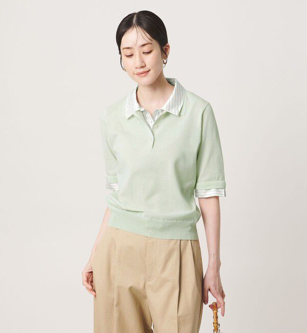 UNITED ARROWS「ポロコンビ 4WAY ニット ‐ウォッシャブル‐」|ニット・セーター|