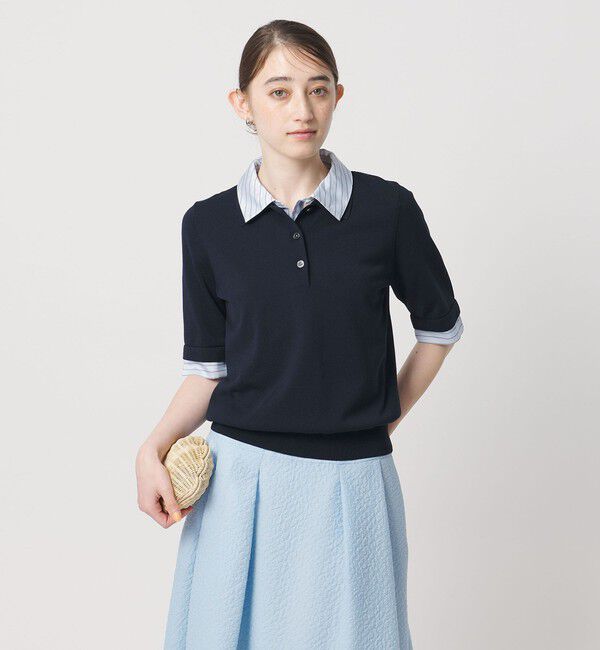 UNITED ARROWS「ポロコンビ 4WAY ニット ‐ウォッシャブル‐」|ニット・セーター|