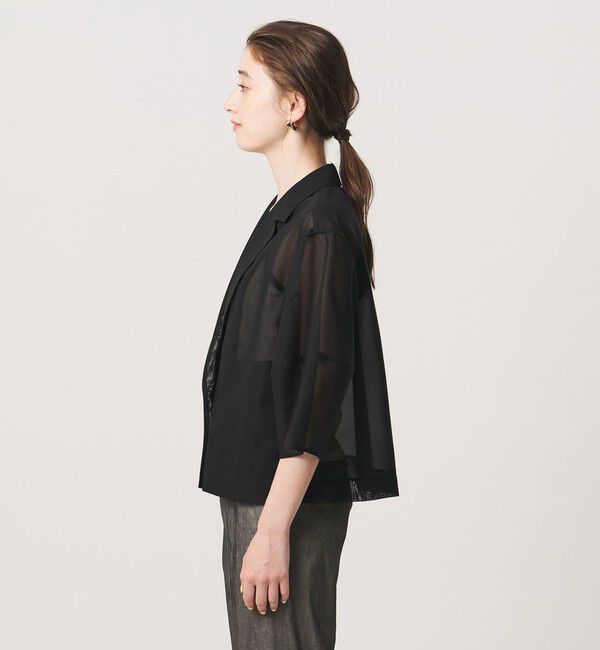 UNITED ARROWS「シアー ショート ジャケット ‐ウォッシャブル‐」|テーラードジャケット|