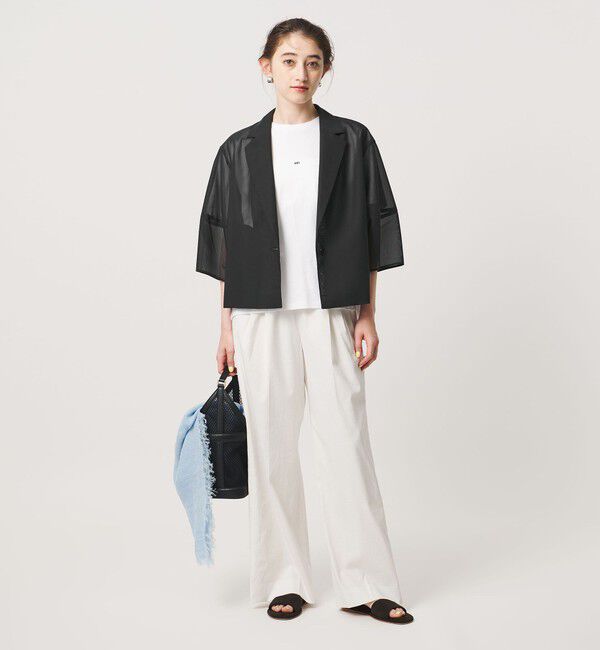 UNITED ARROWS「シアー ショート ジャケット ‐ウォッシャブル‐」|テーラードジャケット|