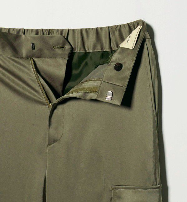 UNITED ARROWS「サテン クリーン ポケット パンツ ‐ウォッシャブル‐」|カーゴ|