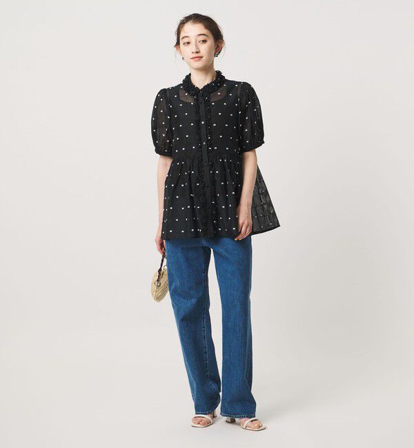 UNITED ARROWS「2トーン ドット ジャガード シャツ」|シャツ・ブラウス|