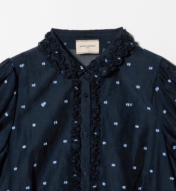 UNITED ARROWS「2トーン ドット ジャガード シャツ」|シャツ・ブラウス|