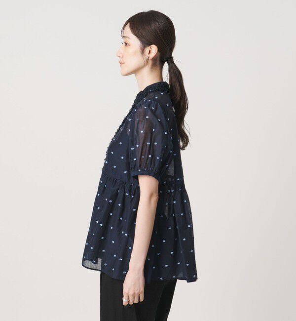 UNITED ARROWS「2トーン ドット ジャガード シャツ」|シャツ・ブラウス|