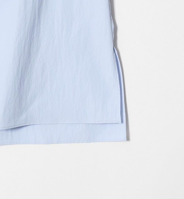 UNITED ARROWS「メロー フリル スキッパー フレンチスリーブ シャツ ‐防シワ 吸水速乾 UVカット 遮熱性 接触冷感‐」|シャツ・ブラウス|