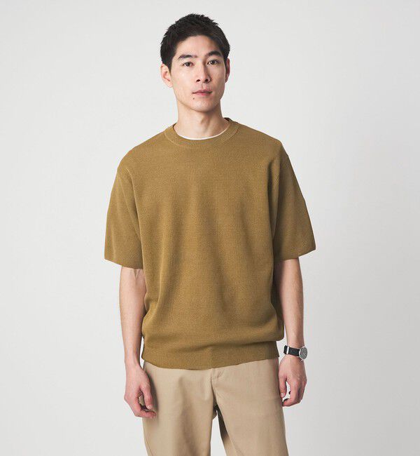 UNITED ARROWS green label relaxing「BREEZY ペーパー 半袖 クルーネック ニット Tシャツ -ハンドウォッシャブル・抗菌・通気性-」|Tシャツ・カットソー|