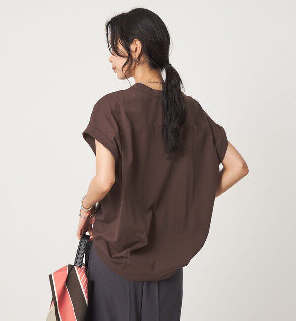 UNITED ARROWS green label relaxing「【WEB限定】＜at ease＞スキッパー カットソー 接触冷感 UVカット 遮熱」|Tシャツ・カットソー|