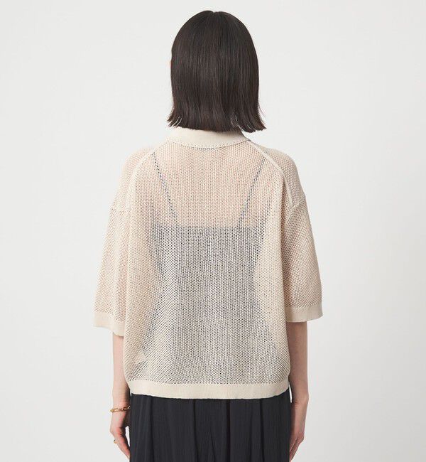 UNITED ARROWS green label relaxing「メッシュ ポロニット ウォッシャブル」|ニット・セーター|