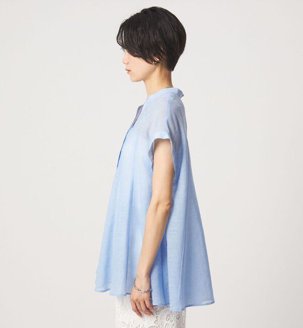 UNITED ARROWS green label relaxing「ラミーライク マチフレア ショートスリーブ ブラウス 通気性」|シャツ・ブラウス|