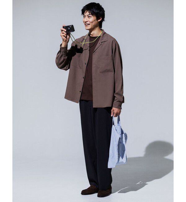 UNITED ARROWS green label relaxing「SHIELDRY フライフロント 長袖 オープンカラー シャツ -伸縮性・UVカット・遮熱-」|シャツ・ブラウス|