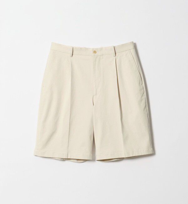 STEVEN ALAN「＜Steven Alan＞ グレース ツイル アウト ワンプリーツ ショート パンツ」|スラックス|OFF WHITE
