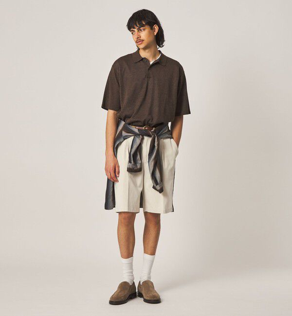 STEVEN ALAN「＜Steven Alan＞ グレース ツイル アウト ワンプリーツ ショート パンツ」|スラックス|