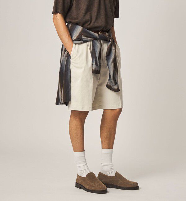 STEVEN ALAN「＜Steven Alan＞ グレース ツイル アウト ワンプリーツ ショート パンツ」|スラックス|