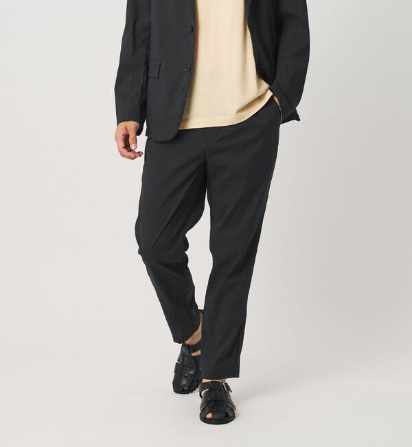 BEAUTY&YOUTH UNITED ARROWS「MIXTURE ナイロン 1プリーツ テーパード パンツ NO.5 ヨコストレッチ 撥水機能 ウォッシャブル セットアッ」|チノ|