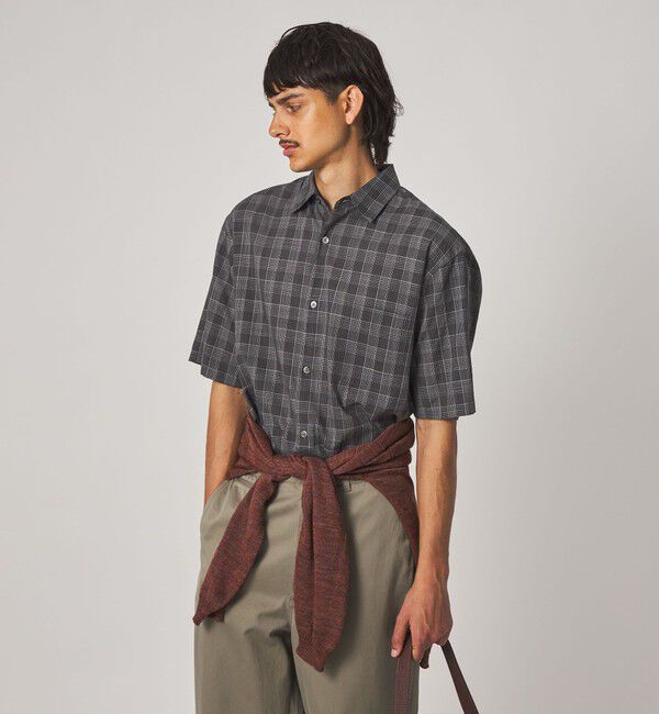 STEVEN ALAN「＜Steven Alan＞ スラブ チェック レギュラーカラー ショートスリーブ シャツ」|シャツ・ブラウス|