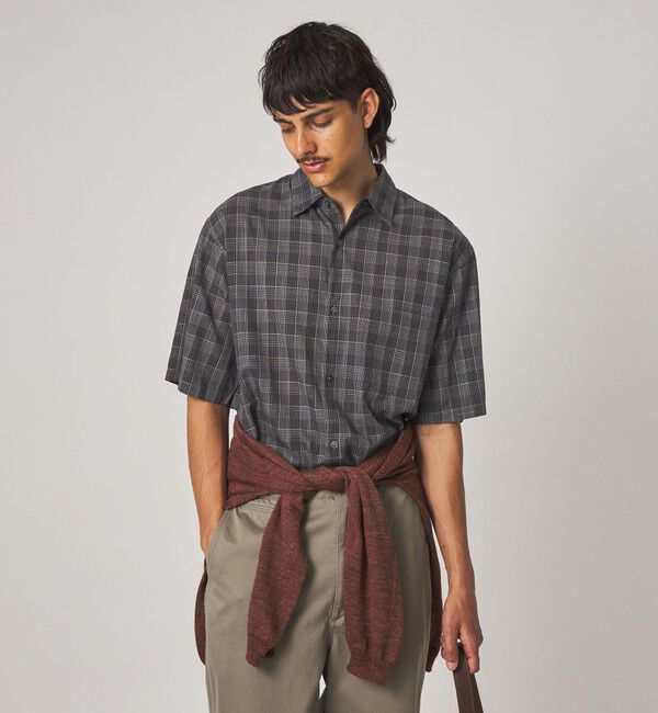 STEVEN ALAN「＜Steven Alan＞ スラブ チェック レギュラーカラー ショートスリーブ シャツ」|シャツ・ブラウス|
