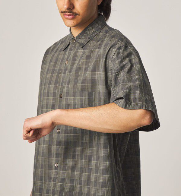 STEVEN ALAN「＜Steven Alan＞ スラブ チェック レギュラーカラー ショートスリーブ シャツ」|シャツ・ブラウス|