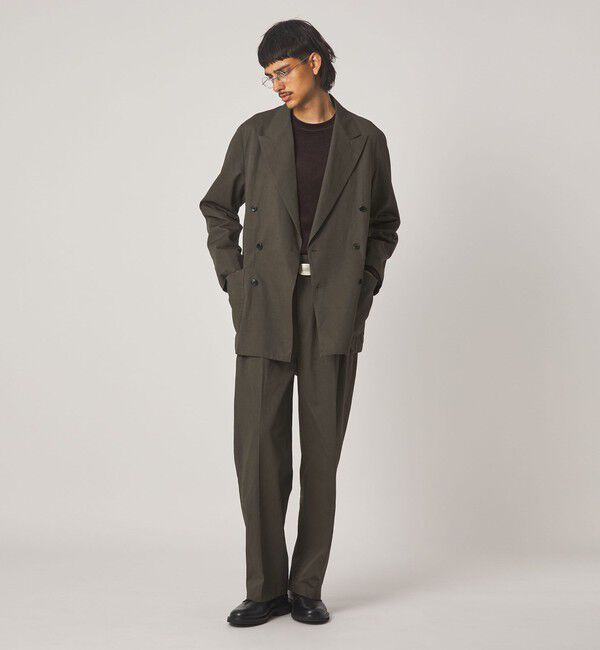 STEVEN ALAN「＜Steven Alan＞ コットン/リネン ツイル ダブルブレステッド 6B ジャケット」|テーラードジャケット|