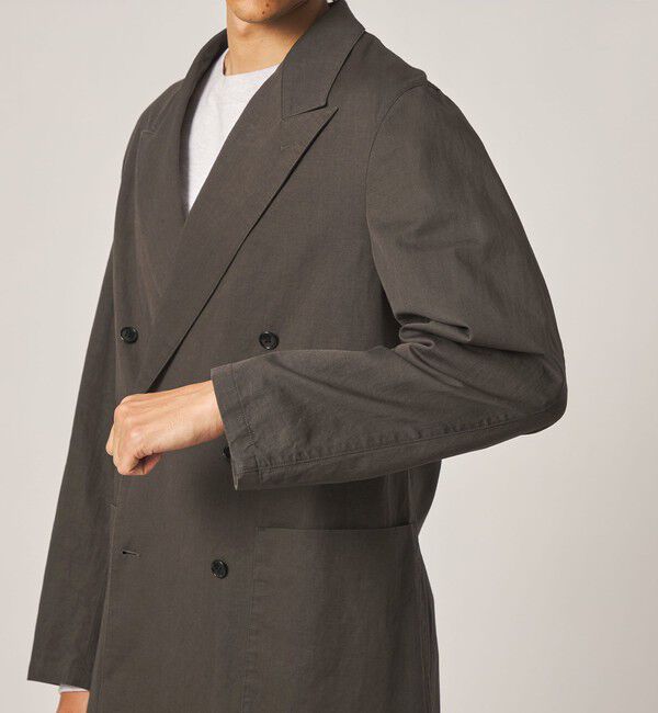 STEVEN ALAN「＜Steven Alan＞ コットン/リネン ツイル ダブルブレステッド 6B ジャケット」|テーラードジャケット|