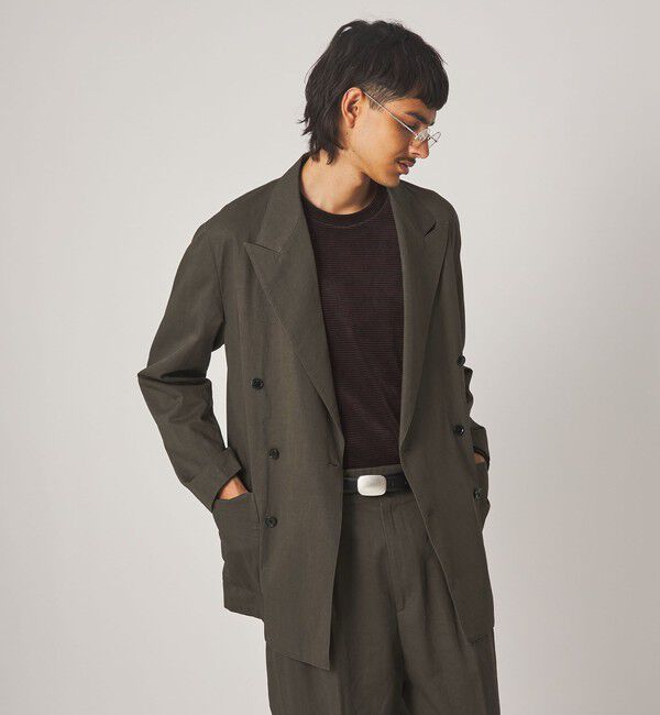 STEVEN ALAN「＜Steven Alan＞ コットン/リネン ツイル ダブルブレステッド 6B ジャケット」|テーラードジャケット|