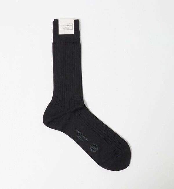 UNITED ARROWS「リブソックス」|ソックス|BLACK