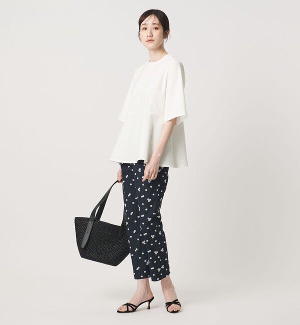 UNITED ARROWS「５分袖 ペプラム Tシャツ ‐吸水速乾‐」|Tシャツ・カットソー|