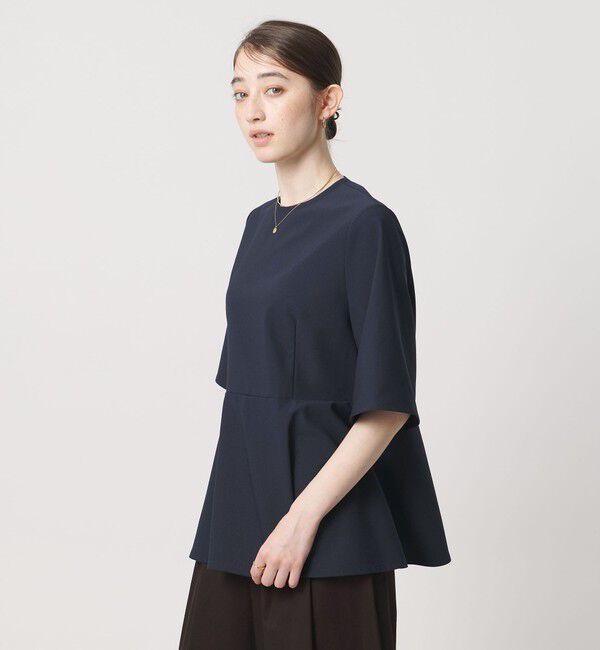 UNITED ARROWS「５分袖 ペプラム Tシャツ ‐吸水速乾‐」|Tシャツ・カットソー|