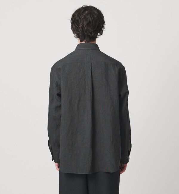 UNITED ARROWS「＜District＞リネン オックスフォード ２ポケット レギュラーカラーシャツ」|カーディガン|