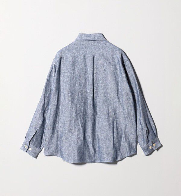 UNITED ARROWS「＜District＞リネン オックスフォード ２ポケット レギュラーカラーシャツ」|カーディガン|