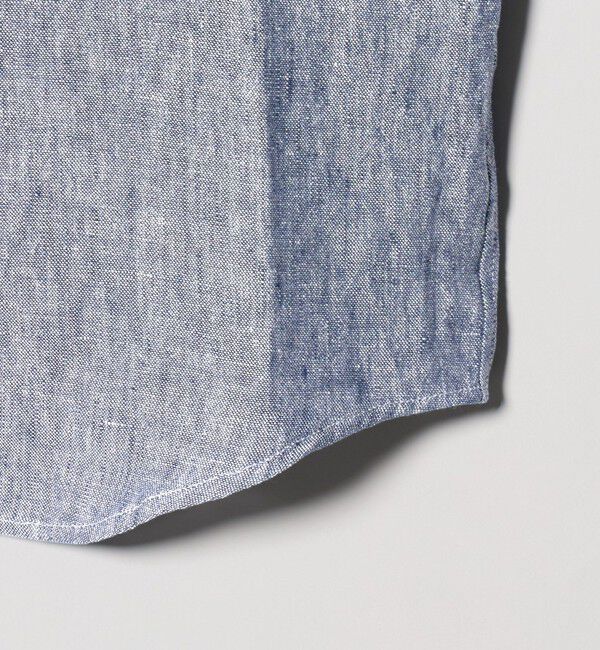 UNITED ARROWS「＜District＞リネン オックスフォード ２ポケット レギュラーカラーシャツ」|カーディガン|