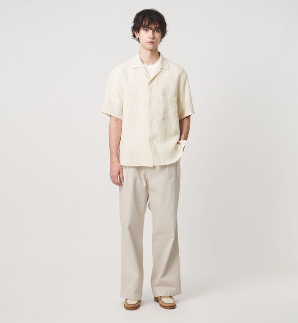 UNITED ARROWS「＜District＞リネン オックスフォード オープンカラーシャツ」|シャツ・ブラウス|