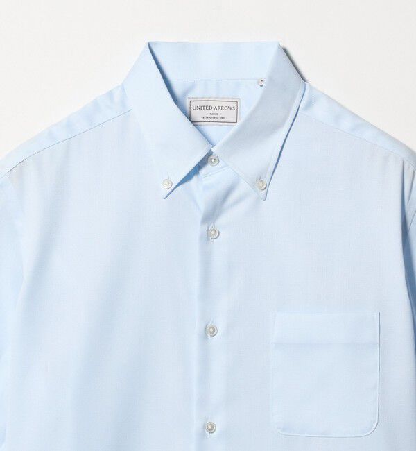 UNITED ARROWS「イージーケア AG パナマ ショートスリーブ ボタンダウンカラーシャツ 抗菌防臭 通気性」|シャツ・ブラウス|