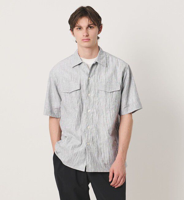 UNITED ARROWS「リンクル リラックス ショートスリーブシャツ」|シャツ・ブラウス|WHITE
