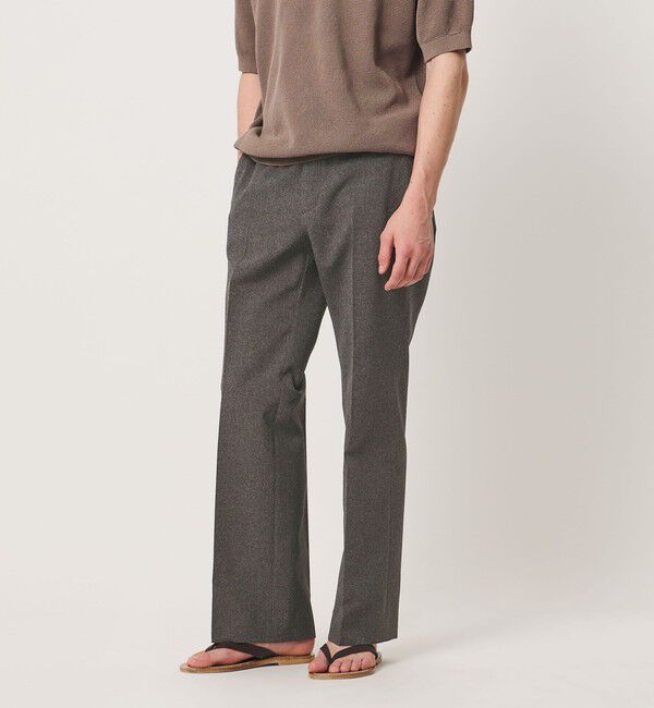 UNITED ARROWS「ポリエステル リネンライク セミフレアトラウザーズ」|スラックス|