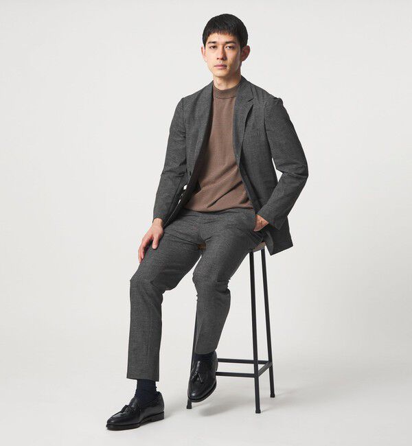 UNITED ARROWS「COOL DOTS プリント シングル 2ボタン テーラードジャケット UA COZY ウォッシャブル 2WAYストレッチ」|テーラードジャケット|