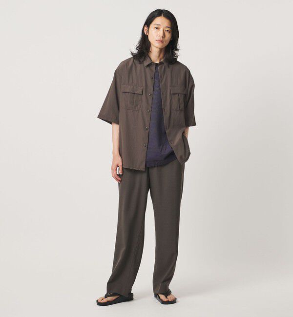 UNITED ARROWS「DotAir ドットエア ミリタリー ショートスリーブ シャツ 吸水速乾 タテストレッチ」|シャツ・ブラウス|