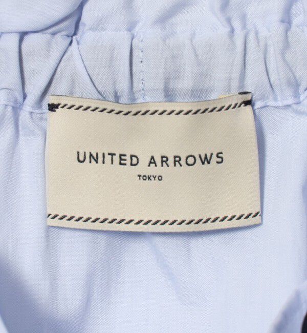UNITED ARROWS「スタンド フリル ノースリーブ ブラウス ‐ウォッシャブル‐」|シャツ・ブラウス|