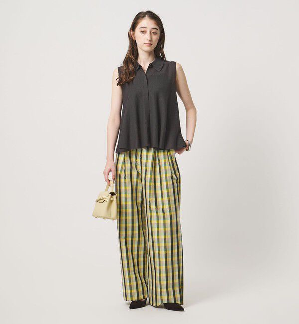 UNITED ARROWS「ペプラム フレア ノースリーブ ニット ‐ウォッシャブル‐」|ニット・セーター|