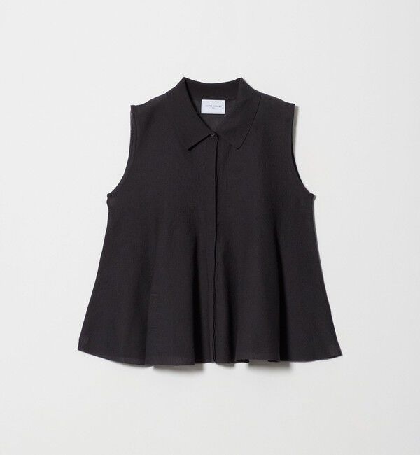 UNITED ARROWS「ペプラム フレア ノースリーブ ニット ‐ウォッシャブル‐」|ニット・セーター|