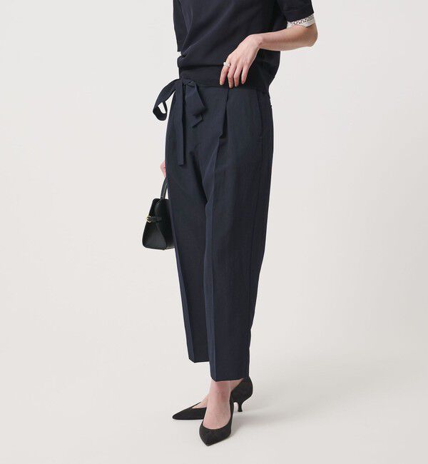 UNITED ARROWS「ハケメ ライク テーパードパンツ ‐ウォッシャブル‐」|スラックス|NAVY