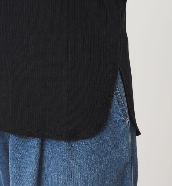 UNITED ARROWS green label relaxing「【WEB限定】＜at ease＞シアーテレコ ヘンリーネック ショートスリーブ カットソー」|Tシャツ・カットソー|