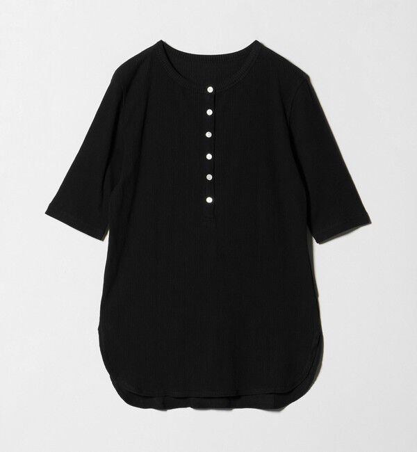 UNITED ARROWS green label relaxing「【WEB限定】＜at ease＞シアーテレコ ヘンリーネック ショートスリーブ カットソー」|Tシャツ・カットソー|