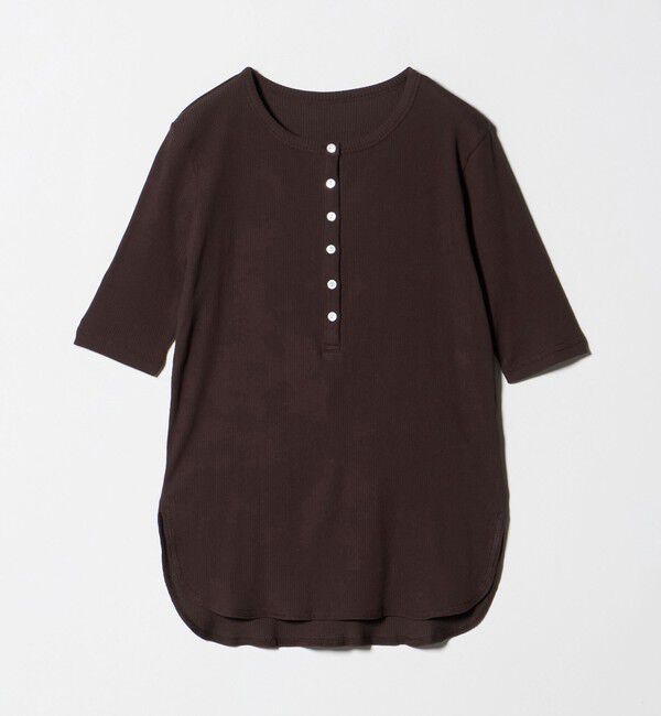 UNITED ARROWS green label relaxing「【WEB限定】＜at ease＞シアーテレコ ヘンリーネック ショートスリーブ カットソー」|Tシャツ・カットソー|
